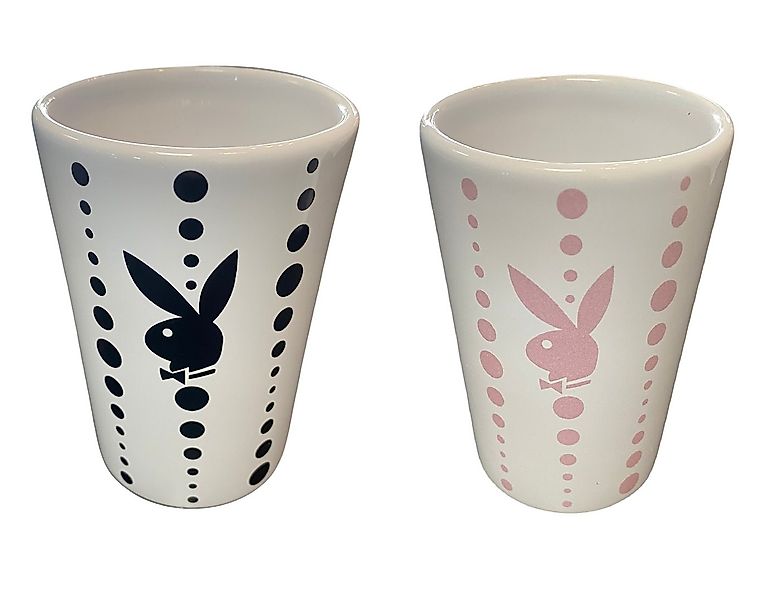 PLAYBOY Zahnputzbecher Playboy Home 2er Set Bunny Becher Zahnputzbecher Tri günstig online kaufen