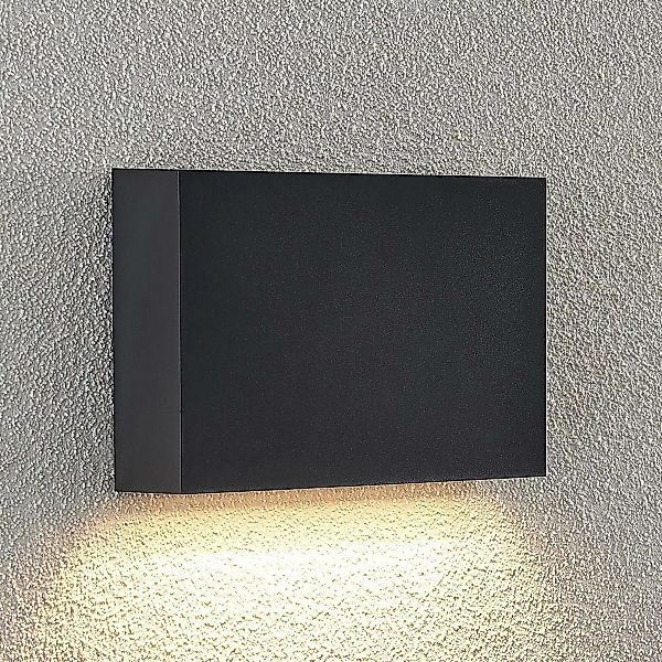 Lindby LED-Außenwandleuchte Jarte, 20 cm, down, dunkelgrau günstig online kaufen