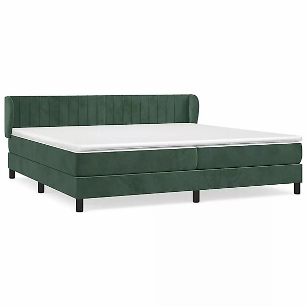 vidaXL Boxspringbett mit Matratze Dunkelgrün 200x200 cm Samt1469771 günstig online kaufen