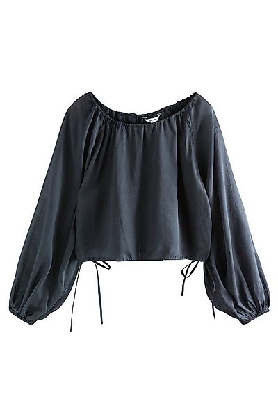 Next Langarmshirt Langarm-Oberteil Boho-Top aus 100 % Leinen (1-tlg) günstig online kaufen