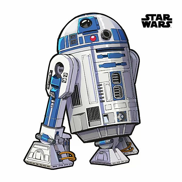 Disney Wandtattoo Star Wars R2D2 Xxl Grau und Blau 127 x 120 cm 612427 günstig online kaufen