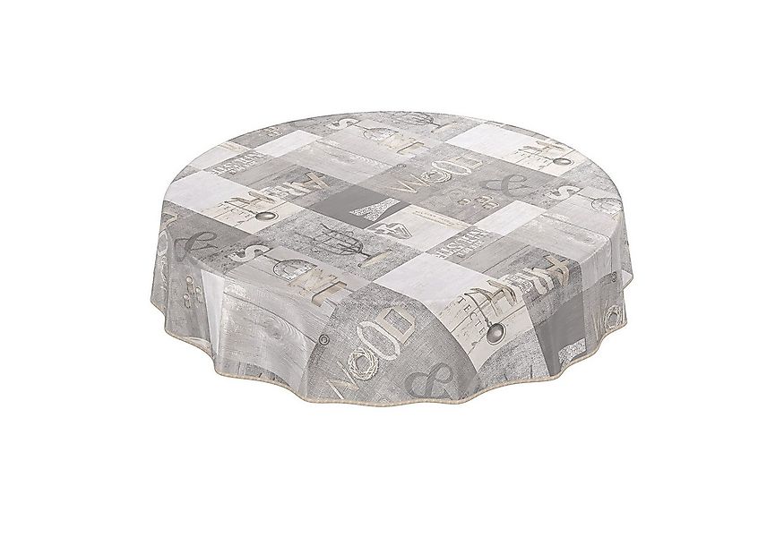 ANRO Tischdecke Wachstuch 2.0 abwaschbar (Einzelstück 1-tlg), Geprägt Rund günstig online kaufen