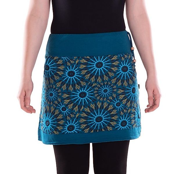 Vishes Minirock Damen Mini-Rock Baumwolle Mandala-Muster elastischer Bund A günstig online kaufen