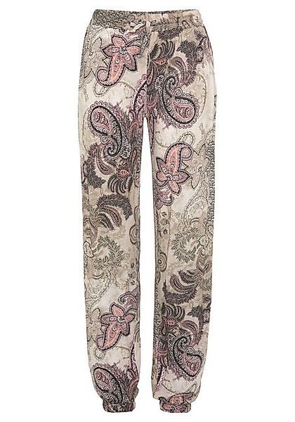 LASCANA Jerseyhose mit Paisleydruck, Jerseyhose, Gummibund, bequeme Stoffho günstig online kaufen