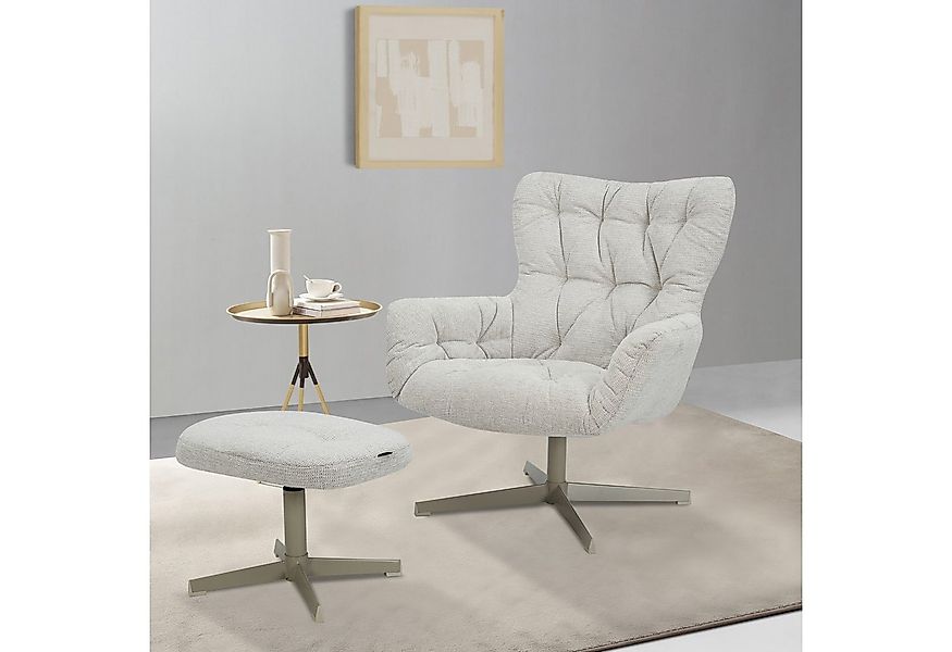 Home affaire Drehsessel VERGAS Ohrensessel mit Hocker im Set, Relaxsessel m günstig online kaufen