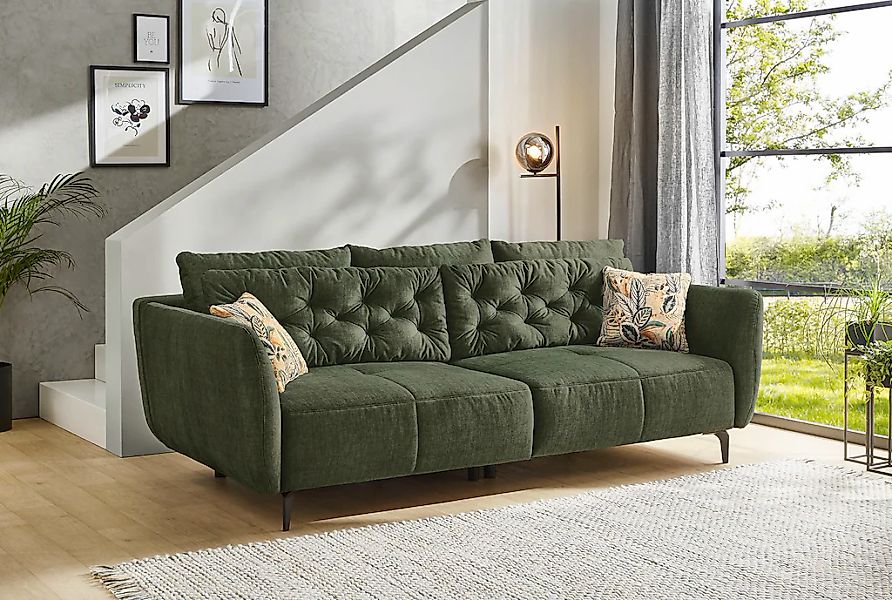 Jockenhöfer Gruppe Big-Sofa "Spa, B: 251 cm" im Retrolook mit 7 Kissen günstig online kaufen