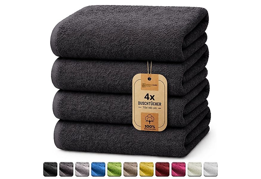 NatureMark Duschtuch 4er-Sparpack Frottier Duschtücher 70x140cm, 100% Baumw günstig online kaufen