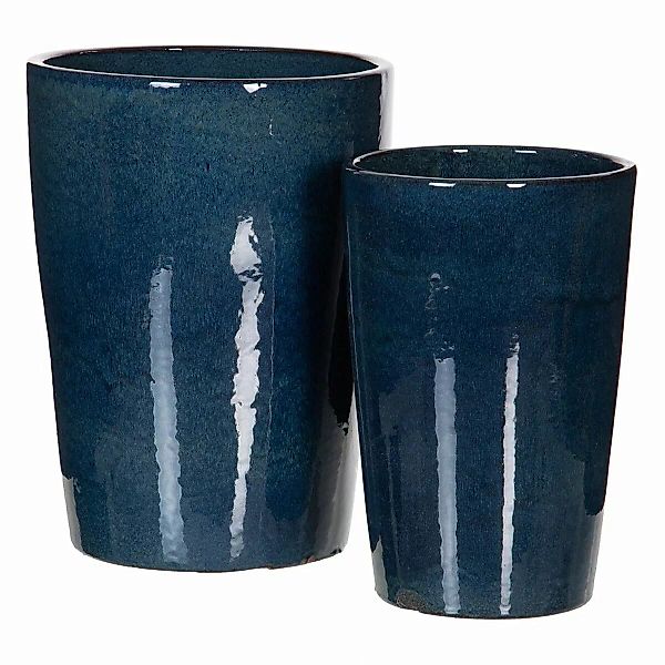 Vase 37 X 37 X 49 Cm Aus Keramik Blau (2 Stück) günstig online kaufen