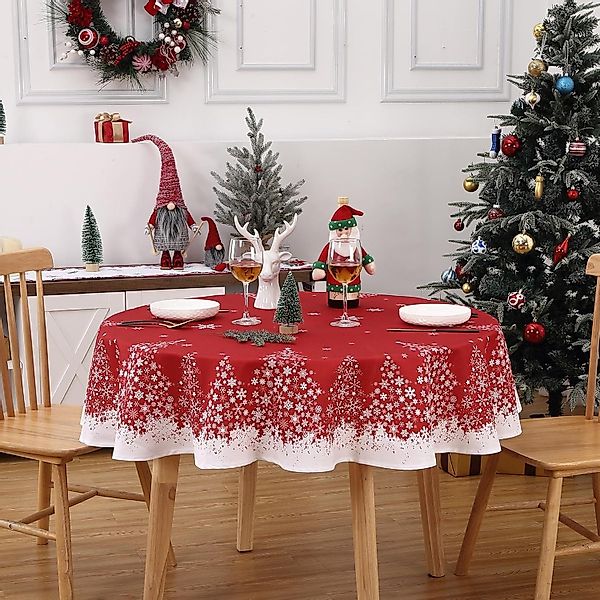 GarveeMore Tischdecke Weihnachtstischdecke mit Baum- und günstig online kaufen