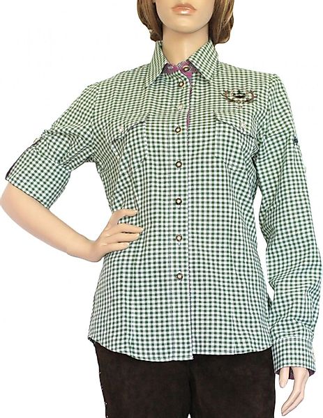 German Wear Trachtenbluse OB8-grün Trachtenbluse Trachtenlederhosen-bluse günstig online kaufen