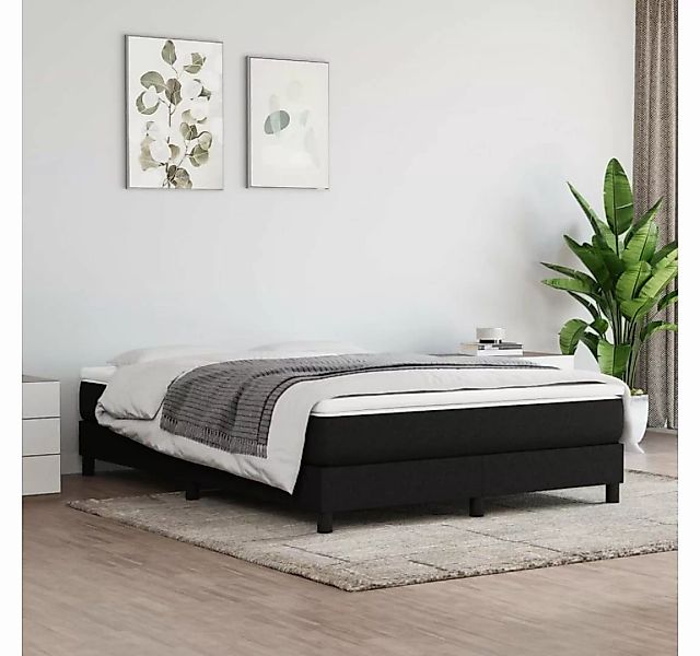 furnicato Bett Boxspringbett mit Matratze Schwarz 140x200 cm Stoff günstig online kaufen