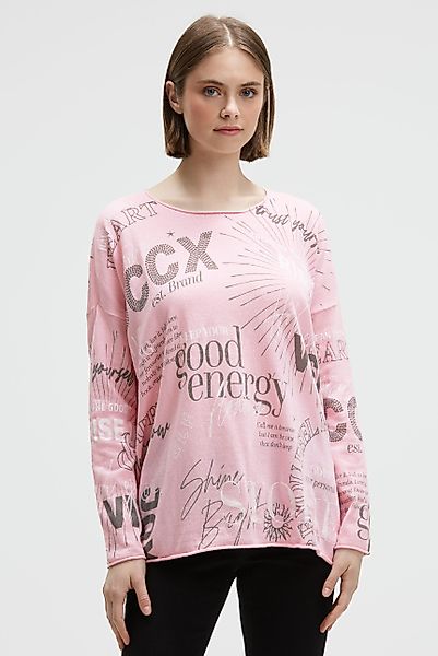 SOCCX Rundhalspullover mit Rollsäumen günstig online kaufen