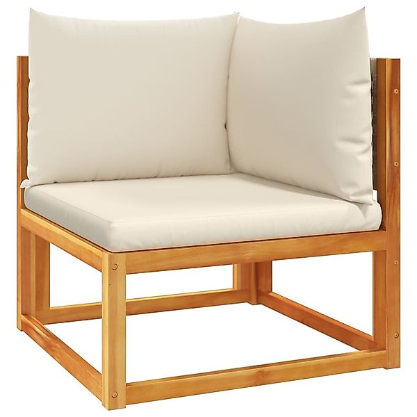 vidaXL Loungesofa Garten-Ecksofa mit Kissen Massivholz, günstig online kaufen