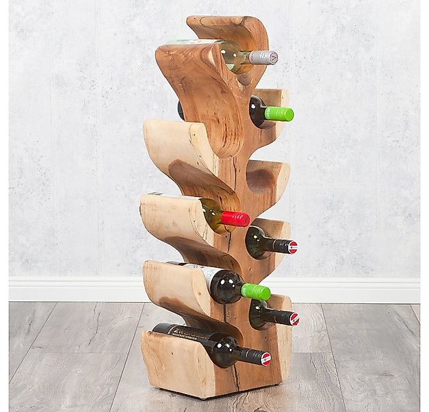LebensWohnArt Weinregal Weinregal Flaschenhalter BOTOL-M ca. H80cm Suar günstig online kaufen