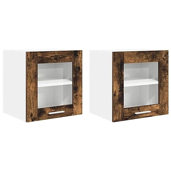 vidaXL Hängeschrank mit Tür 2 Stk Geräucherte Eiche 40 x 31 x 40 cm 884203 günstig online kaufen