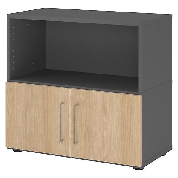bümö Aktenschrank flexi Schrank Dekor: Graphit/Eiche günstig online kaufen