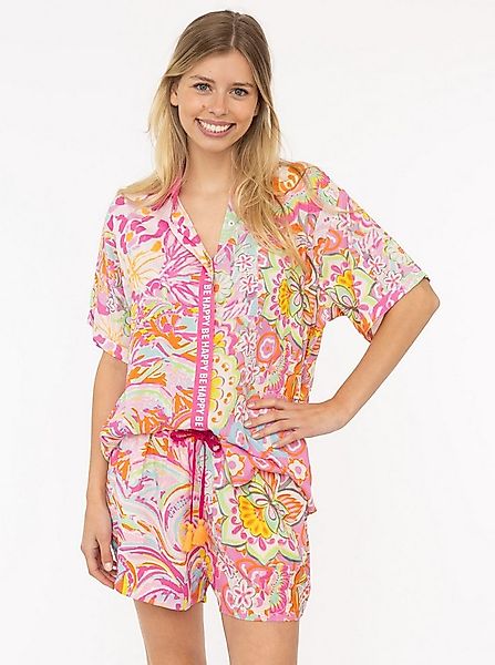 Zwillingsherz Shirtbluse "Power Aquarell" Set mit Bluse und Shorts mit Tass günstig online kaufen