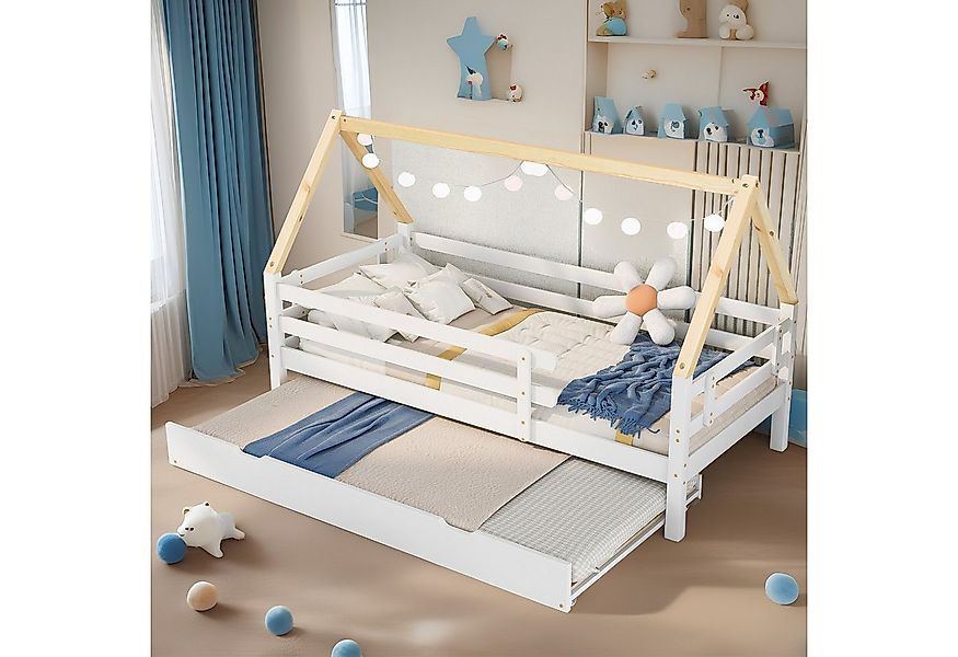 REDOM Bett Kinderbett, Ausziehbett Schiebebett (mit ausziehbarem Schiebebet günstig online kaufen