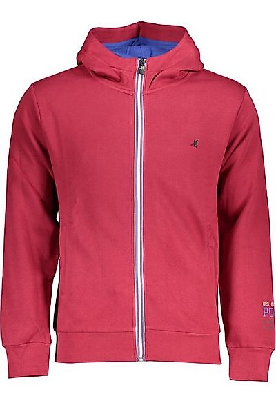 U.S. GRAND POLO Sweatshirt Herren-Sweatshirt Rot: Kapuze, Reißverschluss günstig online kaufen