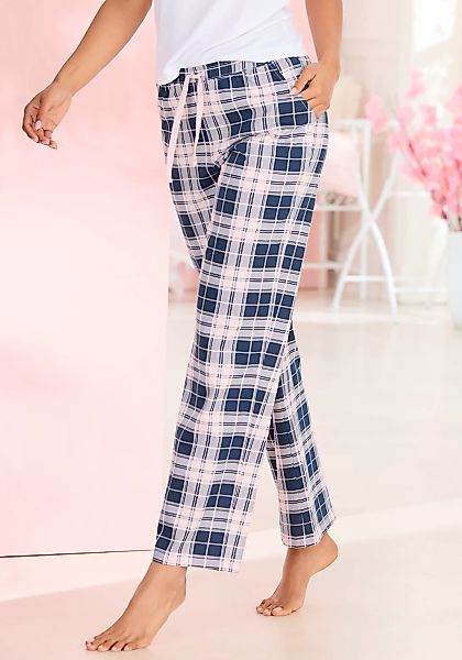 Vivance Dreams Pyjamahose, Mit Streifen oder Karos günstig online kaufen