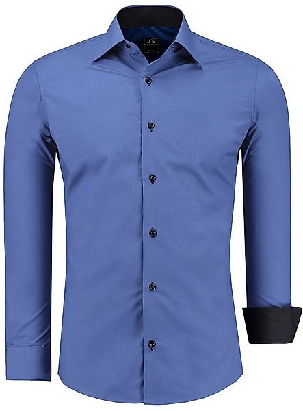 J'S FASHION Businesshemd JS12105 Slim Fit Langarm Herren Hemd mit farblich günstig online kaufen