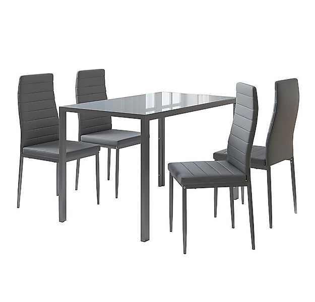 Vicco Essgruppe Grand, Grau, 120 x 75 cm 4er Set, (5-tlg) günstig online kaufen