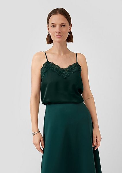 s.Oliver Blusentop Bluse Satin-Top mit längenverstellbaren Spaghettiträgern günstig online kaufen