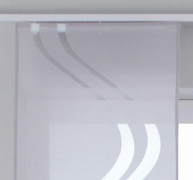 Gardinenbox Schiebegardine (1 St), Klettband, halbtransparent, Ausbrenner W günstig online kaufen