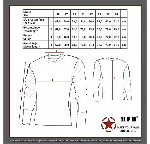 MFH Strickpullover BW Pullover, mit Brusttasche, oliv - 48 (Packung, 1-tlg) günstig online kaufen