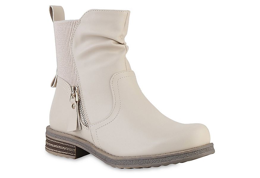 VAN HILL 841802 Stiefelette Damen Klassische Stiefeletten Strick Zipper Hol günstig online kaufen