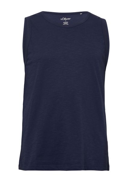 s.Oliver Muskelshirt T-Shirt Tanktop mit Flammgarnstruktur günstig online kaufen