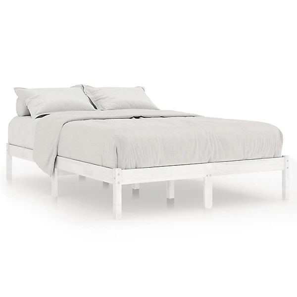 vidaXL Massivholzbett Weiß Kiefer 140x190 cm1135036 günstig online kaufen