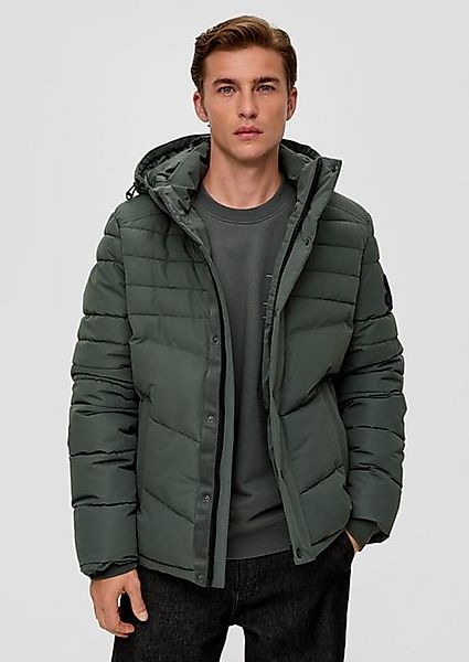 s.Oliver Allwetterjacke Steppjacke mit abnehmbarer Kapuze Label-Patch günstig online kaufen