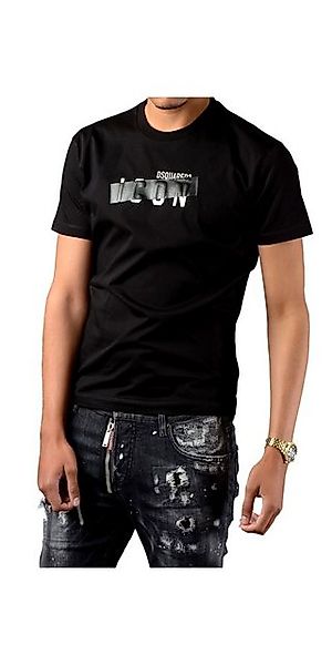 Dsquared2 Print-Shirt Dsquared2 Be ICON T-Shirt Schwarzes Tape XL günstig online kaufen