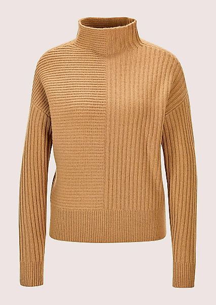 MADELEINE Longpullover "Strickpullover Eleganter Wollpullover mit Stehkrage günstig online kaufen