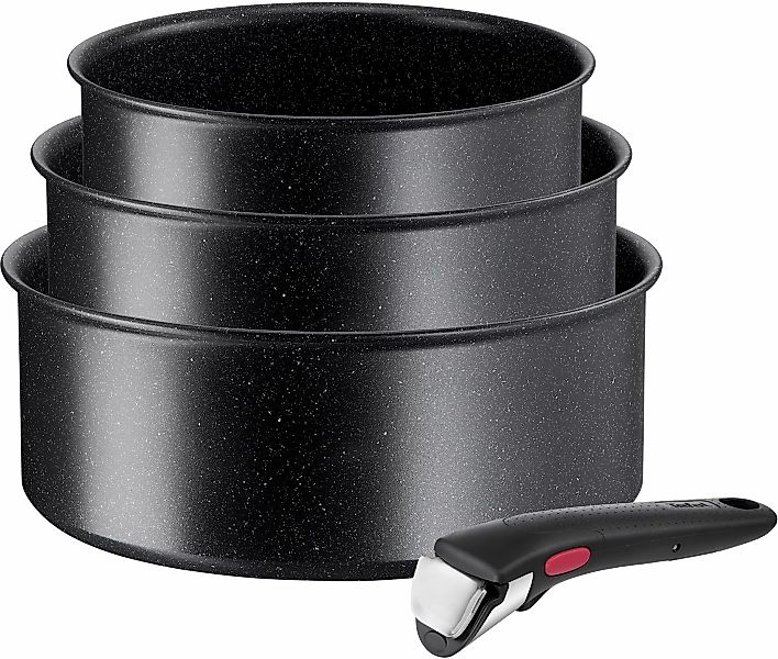 Tefal Topf-Set »L39996 Ingenio Black Stone, Topfset Induktion stapelbar, An günstig online kaufen