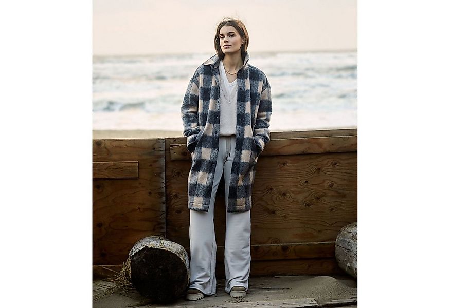 Moscow Design Wintermantel Milo Mantel in Anthrazit-Camel kariert günstig online kaufen