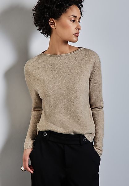 STREET ONE Strickpullover mit Seitlichen Schlitzen günstig online kaufen