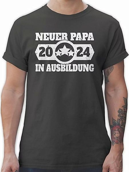 Shirtracer T-Shirt Neuer Papa in Ausbildung 2024 - weiß Vatertag Geschenk f günstig online kaufen