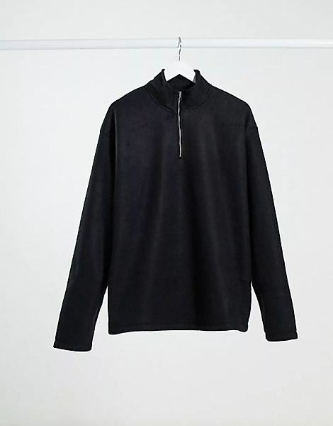 New Look – Sweatshirt mit Stehkragen in Schwarz günstig online kaufen