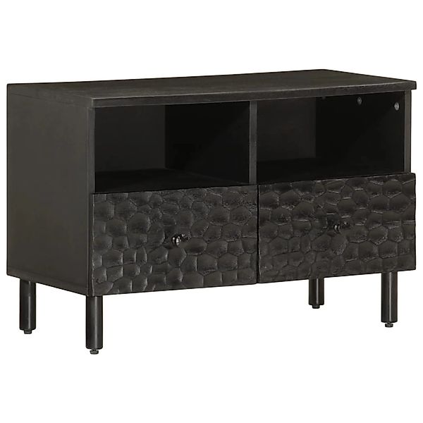 vidaXL TV-Schrank Schwarz 70x33x46 cm Massivholz Mango 356820 günstig online kaufen