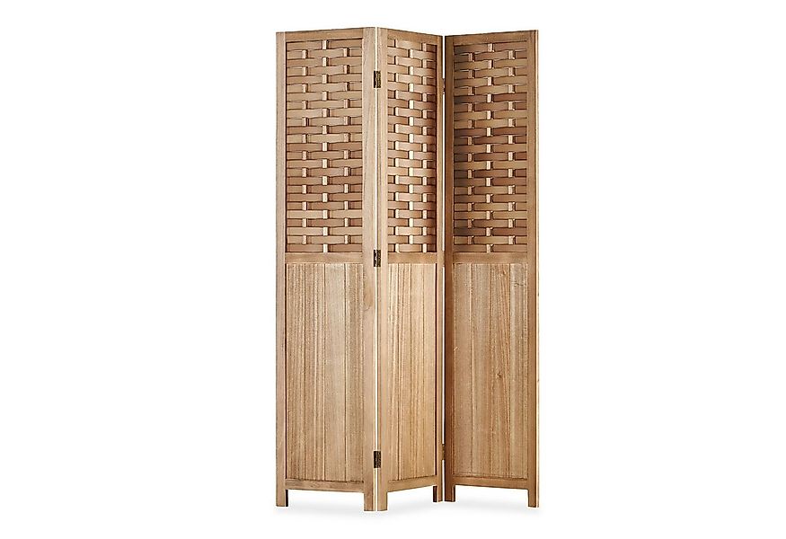 Homestyle4u Paravent Raumteiler Indoor Holz Trennwand Sichtschutz Rattan Op günstig online kaufen