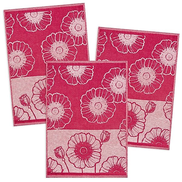 Kracht Geschirrtuch Mohnfeld, (Set, 3-tlg., 3-teilig), günstig online kaufen