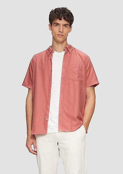 s.Oliver Kurzarmhemd Hemd Regular Fit: Kurzarm-Hemd aus Lyocellmix mit Butt günstig online kaufen