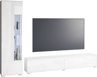 INOSIGN Wohnwand "Kenia, Vitrine Türanschlag links/rechts wechselbar" Kompl günstig online kaufen