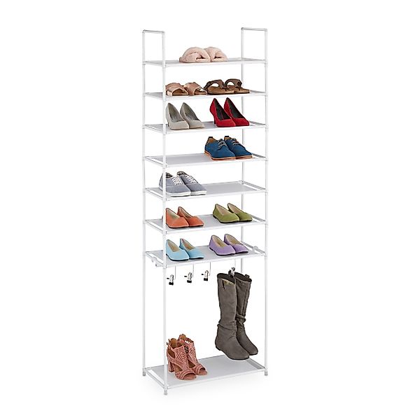 relaxdays Schuhregal mit 8 Ebene, Weiß günstig online kaufen