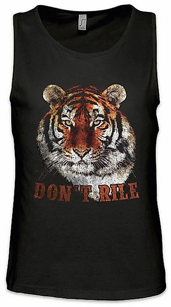 Urban Backwoods Tanktop Don't Rile Ärmelloses T-Shirt Tiger Kopf Head White günstig online kaufen