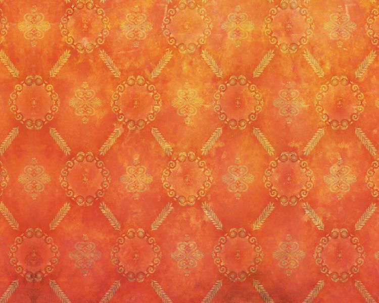 Fototapete "Dekor Orange" 4,00x2,50 m / Strukturvlies Klassik günstig online kaufen