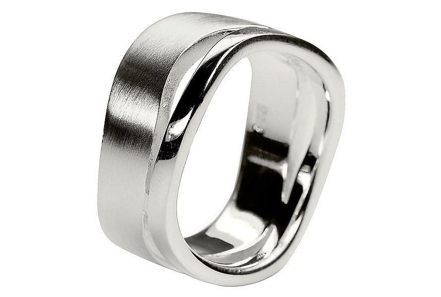SILBERMOOS Fingerring Bandring "Doppelte Welle", 925 Sterling Silber günstig online kaufen
