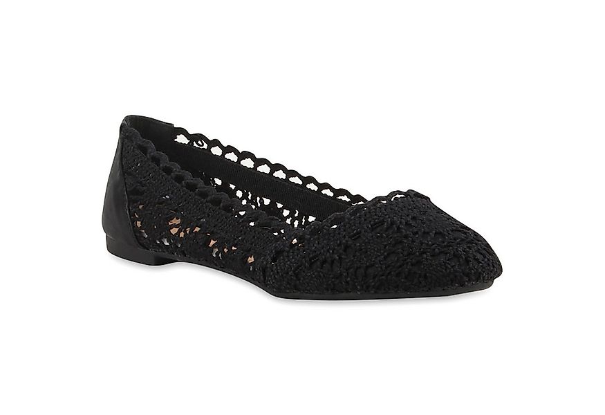 VAN HILL 810414 Ballerina Klassische Bequeme Damen Ballerinas Spitze Flats günstig online kaufen